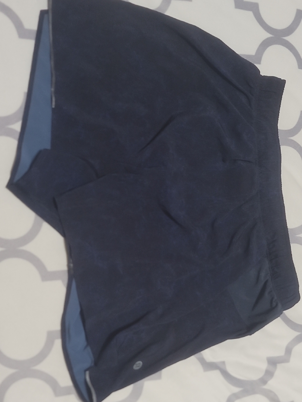 Lululemon Men's Blue Lined Performance Training Running Shorts Reflective Size M